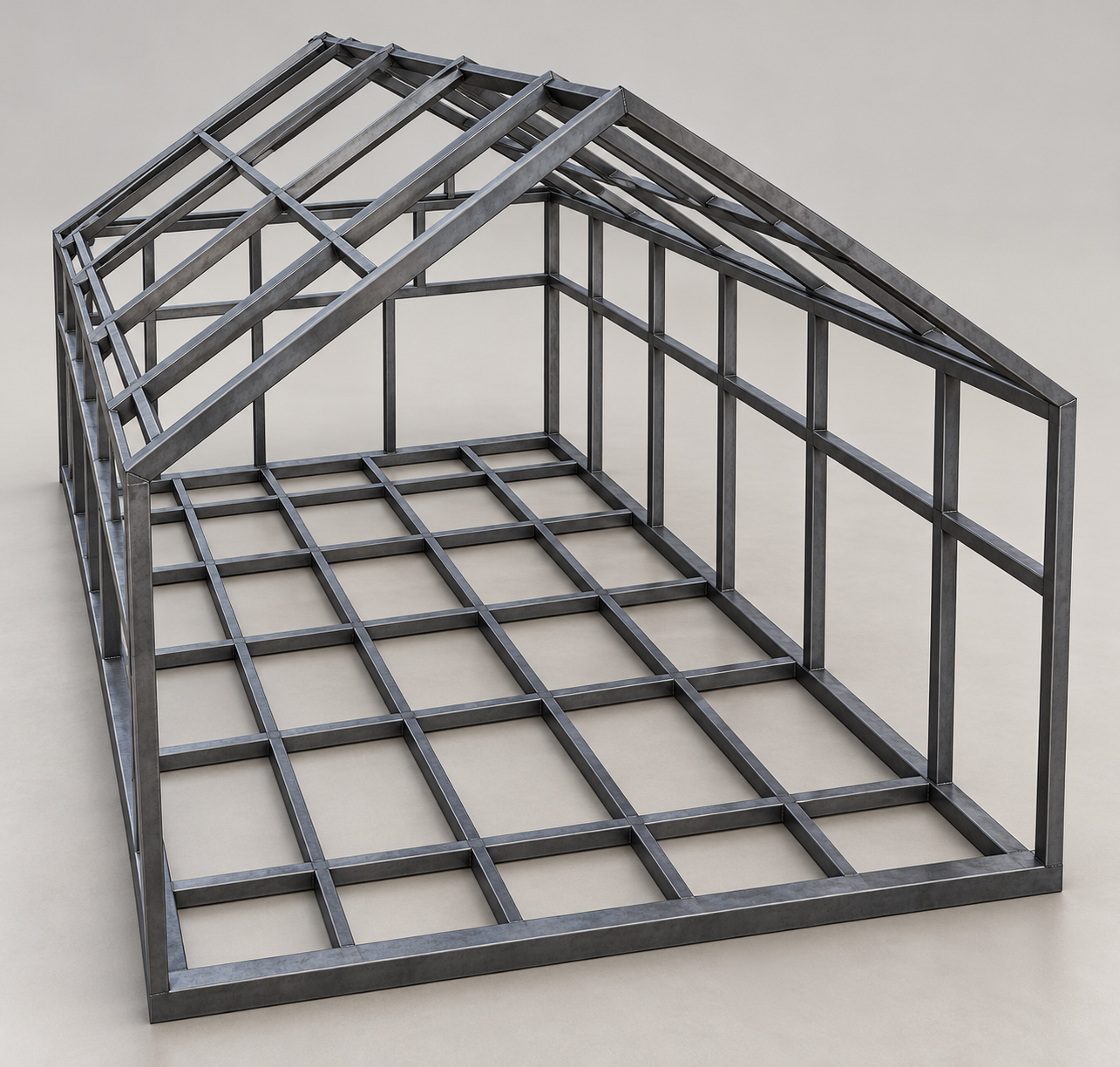 Structura metalică — randare ilustrativă